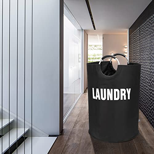 DOKEHOM 160L XX-Large Laundry Basket (7 Colors), Collapsible Laundry Bag, Foldable Laundry Hamper, Folding Washing Bin (Black, XXL) - color: Black, size: 160L
