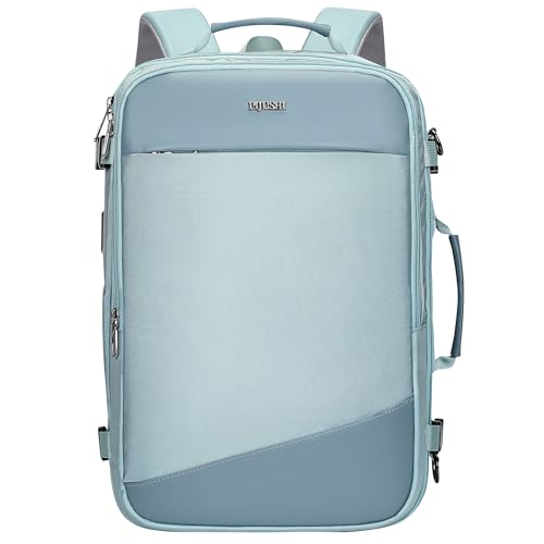 PIJUSHI Travel Backpack for Women Carry on Suitcase Backpack Flight Approved Personal Item Bag Fits 16 Inch Laptop(PE035 Blue) - color: Blue