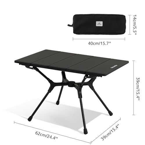 Naturehike YL01 Portable Camping Table, Lightweight Folding Backpacking Table for Hiking, Tailgating, Picnics, Beach, Travel