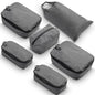 Compression Packing Cubes for Travel by TRIPPED – 6-Piece Premium Set with Laundry & Shoe Bag, Space Saving Travel Organizer Bags for Suitcase & Carry-On Luggage (Grey) - color: Grey - 6 Piece