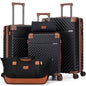 Cosbarn Luggage Sets 5 Piece with TSA Lock Spinner Wheels, Unisex Hard Case ABS Suitcase Set, Hardshell Lightweight Waterproof Travel Hardside Suitcases with Wheels for Women Men, Black - color: Black, size: 5 Piece Sets (20/24/28/Db/Tb)