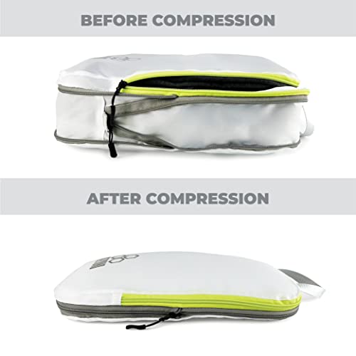Beeyond Compression Packing Cubes Set - 6 Pieces for Travel and Luggage Organization, Includes Large & Small Cubes, Accessories Bag, and Laundry Bag