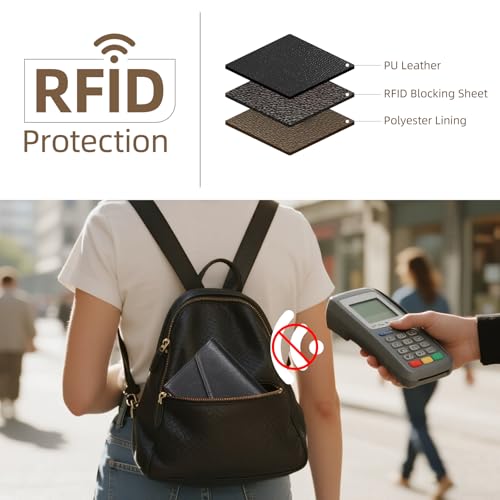 ZOPPEN Mulit-purpose Rfid Blocking Passport Holder Travel Wallet (Ver.4) Passport and Vaccine Card Holder ComboTri-fold Document Organizer Travel Essentials - color: #1 black