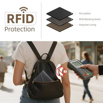 ZOPPEN Mulit-purpose Rfid Blocking Passport Holder Travel Wallet (Ver.4) Passport and Vaccine Card Holder ComboTri-fold Document Organizer Travel Essentials - color: #1 black