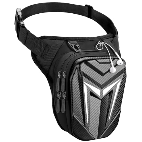Thigh Bag with Leg Strap, Drop Leg Bag for Women Men, Water-Resistant Motorcycle Leg Bag, Sturdy EVA Drop Leg Pouch, Expandable Storage Equipment Bag for Boxing Cycling Hiking Climbing Fishing