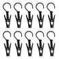 BokWin 10PCS Super Strong Plastic Swivel Hanging Hooks Home Travel Swivel Hanging Laundry Hooks Clip, Windproof Clip, 4.13inch, Black - size: black,10pcs