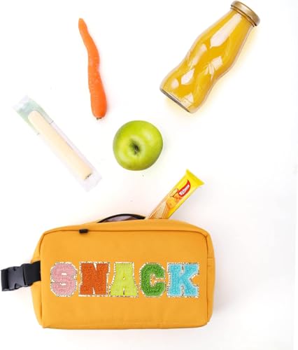 Freezable Lunch Bag,Freezable Snack Bag,Mini Cooler Bag for Travel/Work/School,Small Insulated Bag,Small Cooler Lunch Box with Ice Packs,Insulated Snack Bag,Freezable Snack Box with Handle Buckle - color: Yellow-snack