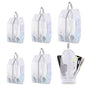 SelfTek Shoe Bags for Travel, 6 Pack 3 Size Double-Sided Zipper Shoe Bag for Men & Women, Waterproof Portable Shoe Storage Pouch with Handle, Family Travel Accessories - style: 6 Pack-3 Size