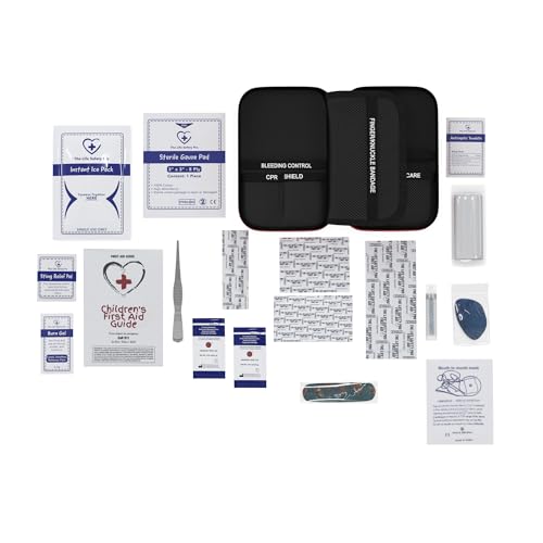 Small, First Aid and CPR Kit for children, toddler, and kids. Large Variety of Bandages to fit your childs injuries. Perfect travel first aid kit, Diaper Bag, Backpack, Car, and More. Quick and Effect - size: Small