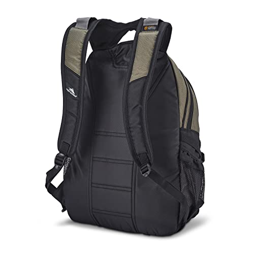 High Sierra Loop-Backpack, Travel, or Work Bookbag with tablet-sleeve, Olive, One Size - color: Olive