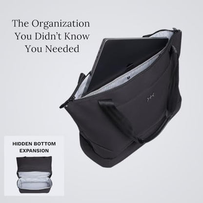 Knack Expandable Laptop Tote Midnight Black - color: Midnight Black, style: Laptop Tote