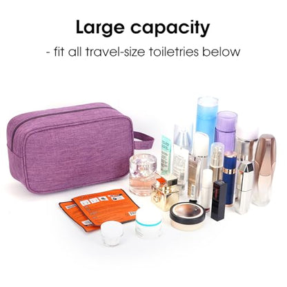 Narwey Travel Toiletry Bag for Women Traveling Dopp Kit Travel Bag for Toiletries Cosmetic Bag Makeup Bag Medicine Bag for Traveling (Dark Purple) - color: A-Dark Purple