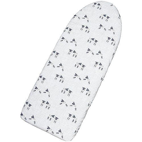 Seiritex Table Top Ironing Board Cover 12 x 32 inch, 3 Layers Small Iron Board Cover, Heat Reflective Thick Padding with Elasticized Edges (Gray Sheep) - color: Gray Sheep, size: 12x32