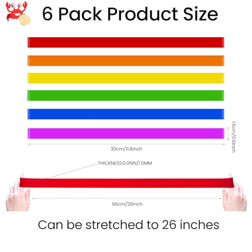 Beach Towel Band for Cruise Chairs Great Alternative to Beach Towel Clips Cruise Ship Beach Vacation Essentials 6 PCS (Six Colors, L：11.8 W：0.6 T：0.06)