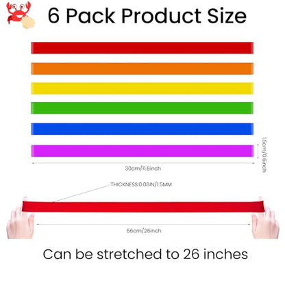 Beach Towel Band for Cruise Chairs Great Alternative to Beach Towel Clips Cruise Ship Beach Vacation Essentials 6 PCS (Six Colors, L：11.8 W：0.6 T：0.06)