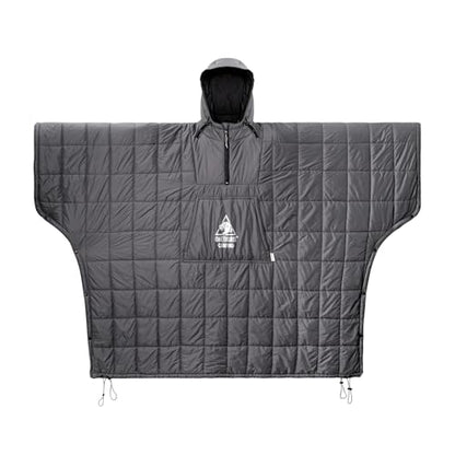 ONETIGRIS Camping Blanket Poncho with with Recycled Synthetic Insulation,Wearable Hoodie Blanket | Ultralight Water-Resistant Warm Camping Blanket for Outdoor, Hiking, Stadium - color: 2pcs-grey