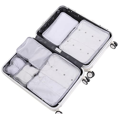 JJ POWER Travel Packing Cubes, Luggage Organizers with Shoe Bag - color: Grey