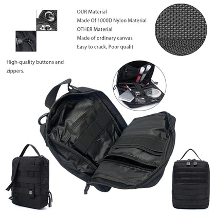 8 Pack Tactical Molle Car Seat Back Organizer Vehicle Panel with 7 Detachable Molle Pouch for Car Truck Ford Jeep Vehicle Automotive Organizer For Man Combined On Demand (7 Pouches) - style: 7 Pouches