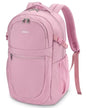 ECOHUB Travel Backpack for Women, 17.3 inch Suspended Laptop Backpack, Fashion Water-Resistant College Computer Bookbag, 28L Personal Item Bag with 12 Pockets for Causal, Work, Pink - color: Pink
