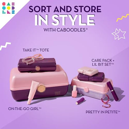 Caboodles Twilight Disco - On-The-go Girl Costmetic Organizer Make-up & Accessory Carry Case, Silver Shimmer - color: Silver Shimmer