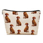 Vizsla Dog Makeup Bag, Vizsla Lovers Gifts Cosmetic Bag for Women, Dog Mom Lovers Owner Gifts for Women Christmas, Pet Lover Gift Zipper Travel Makeup Pouch for Purse - color: vizsla