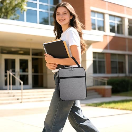 Lunch Box for Women Men Adult Insulated Lunch Bag Women Men Small Reusable Lunchbox for Work Picnic Travel (Gray) - color: Gray
