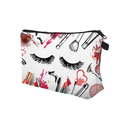 Deanfun Makeup Case Small, Cosmetic Zipper Bag Waterproof for Purse Mini, Women Cute Traveling Accessories Pouch for Ladies Thanksgiving Christmas Gifts(D2-55243) - color: D2-55243