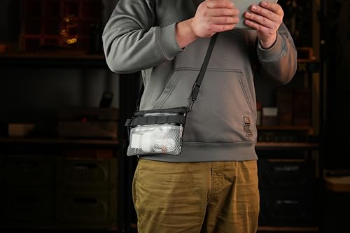 TACTICAL_GEEK EDC Modular Carry Pouch, Waterproof Nylon Organization, Multifunctional Utility Carry Pouch, Semi-Transparent Mesh Pouch for Storing Tools, Daily Necessities - size: Storage A16