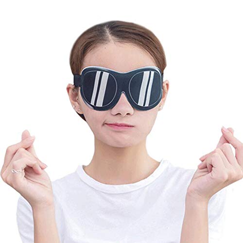 Honbay 3D Funny Eyeshade Soft Sleep Eye Mask with Adjustable Head Strap for Travel, Game, Party, Rest, Sleeping(Sunglasses) - style: Sunglasses