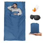 Sleeping Bag Liner,Travel Sheet & Adult Sleep Sack, Camping Sheets Travel Sleep Sack for Backpacking,Hotels & Hostels -Lightweight Single &Double Travel Sheet Camping Sheets - color: Single Blue
