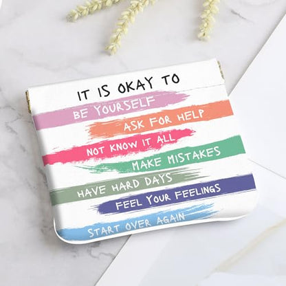 2Pcs PU Leather Small Squeeze Coin Purse Pouch Mini coin Bag Unique And Cute Wallet Cosmetic Bags Change Bag For Women Girls Men （Color font - color: Color font