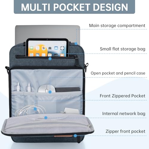 15 inch Laptop Sleeve Bag,Padded Protective Travel Carrying Case for New 15"/15.3" MacBook Air M5 M4 M3 M2 2026-2023,Dell XPS 15 Plus,15 Inch Surface Laptop 7/6/5/4/3,Galaxy Tab S9 Utra 14.6" - color: Blue, size: 15 Inch