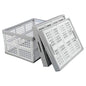 Vababa 28 L Plastic Collapsible Storage Bins, Stacking Utility Foldable Basket, Set of 3 - size: 28 L