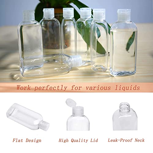 GIMS 5-Pack 3.4 oz TSA-Approved Travel Bottles with Flip Cap, Leak-Proof Containers and Clear Toiletry Bag - size: B-5 Counts-with Bag