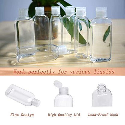GIMS 5-Pack 3.4 oz TSA-Approved Travel Bottles with Flip Cap, Leak-Proof Containers and Clear Toiletry Bag - size: B-5 Counts-with Bag