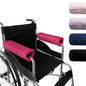 SPRING SEAON Wheelchair Armrest Covers 2 Pack Soft Memory Foam Wheelchair armrest Pads Wicking Washable for Office Transport Chair (Rose red) - color: Rose Red