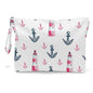 Fokongna Travel Makeup Bag - Wet Dry Bag for Swimsuit, Beach Pool Diapers, Dirty Yoga Gym Clothes - Zipper Pouch for Women, Sister, Friends - Ocean Sea Shells Beach Starfish - color: Anchor Watchtower