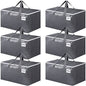 BlissTotes Large Moving Boxes and with Zippers & Handles Moving Supplies with lids, Heavy Duty Totes for Storage Bags for Space Saving, Fold Flat, Moving and Storing 76L, 6 Pack - size: 76L-6 Packs