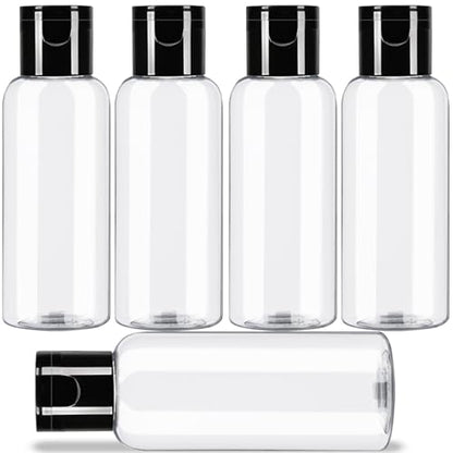 DNSEN 5 Pack 3.4 oz Travel Size Bottles for Toiletries TSA Approved Leak Proof Empty Refillable Liquid Containers with Labels