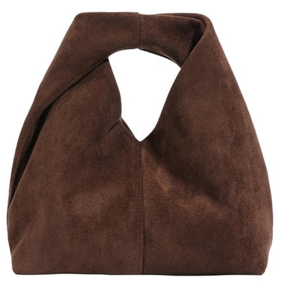 Slouchy Suede Crescent Crossbody Purses Women Cute Hobo Bags Trendy Satchels Underarm Shoulder Bag Travel Tote Handbag 2026 - color: A Suede Coffee-no Strap