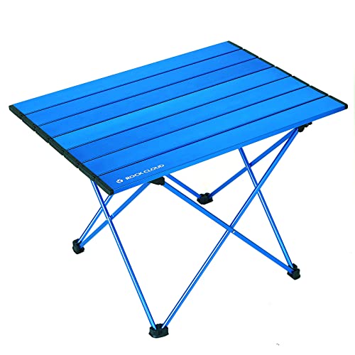 ROCK CLOUD Portable Camping Table Ultralight Aluminum Camp Table Folding Beach Table for Camping Hiking Backpacking Outdoor Picnic - color: Blue, size: Medium