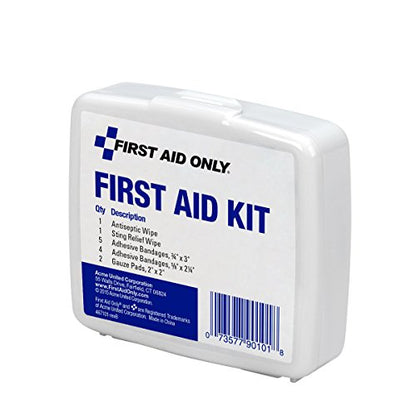 First Aid Only PhysiciansCare On-The-Go Emergency First Aid Kit for Home, Work, and Travel, 13 Pieces (Antiseptic Wipes, Sting Relief Wipes, Gauze Pads, Bandages) (Pack of 6) - size: 13 Piece Set (Pack of 6)