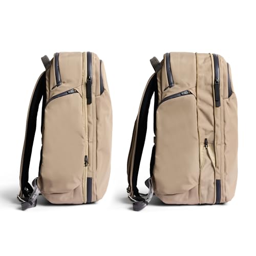 Bellroy Transit Travel Pack Pro (30–38 liter travel backpack, laptop sleeve, RFID protection zip bottle pocket) - Stone - color: Stone