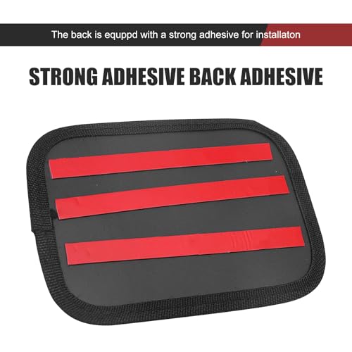 2PCS Car Organizer Net Pocket, Multifunctional Internal Adhesive Storage Bag for Phones Sunglasses ID Cards, Thickened Oxford Side Pocket with Comfortable Cotton, for Most Cars (Black)