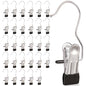 30 Pack Heavy Hanger Clips for Closet, Laundry Hooks Hanging Clips with, Clothespin for Clothes Pants,Clothes Pins Multi-Purpose Clip Big Hangers & Pants Clip Hangers for Hats Socks Towels Travel - color: Black