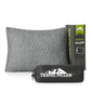 Camping Pillow Travel Pillow Small Shredded Memory Foam Pillow - Compressible Medium Firm, Breathable Cover, Ideal Backpacking Hiking, Airplane and Car - color: Grey, size: M-17.7 X 13.8 Inch