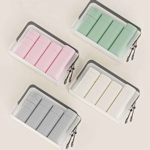 Travel Bottles Set - TSA Approved Leak Proof Squeezable Containers for Toiletries, Conditioner, Shampoo, Lotion & Body Wash Accessories (white) - color: white