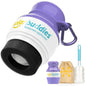 Solar Buddies Grab & Go Travel Bundle, Carabina Clip & Cleaning Brush - Single Full Purple - Refillable Roll on Sponge Sunscreen, Suncream & Lotion Applicator For Kids, Adults & Families - Holds 100ml - color: Purple Single