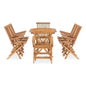 BOWERY HILL 9-Piece Solid Teak Wood Outdoor Dining Set, Natural Teak Finish, Folding Rectangular Table and 8 Chairs, Durable Water-Resistant Patio Furniture, Comfortable Seating for Garden or Terrace