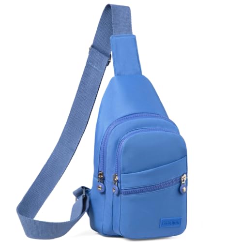 Banelu Small Sling Backpack Crossbody Bags for Women Men, Small Sling Bag Cross Body Bag Fanny Packs Crossbody Purses - Blue - color: C Blue